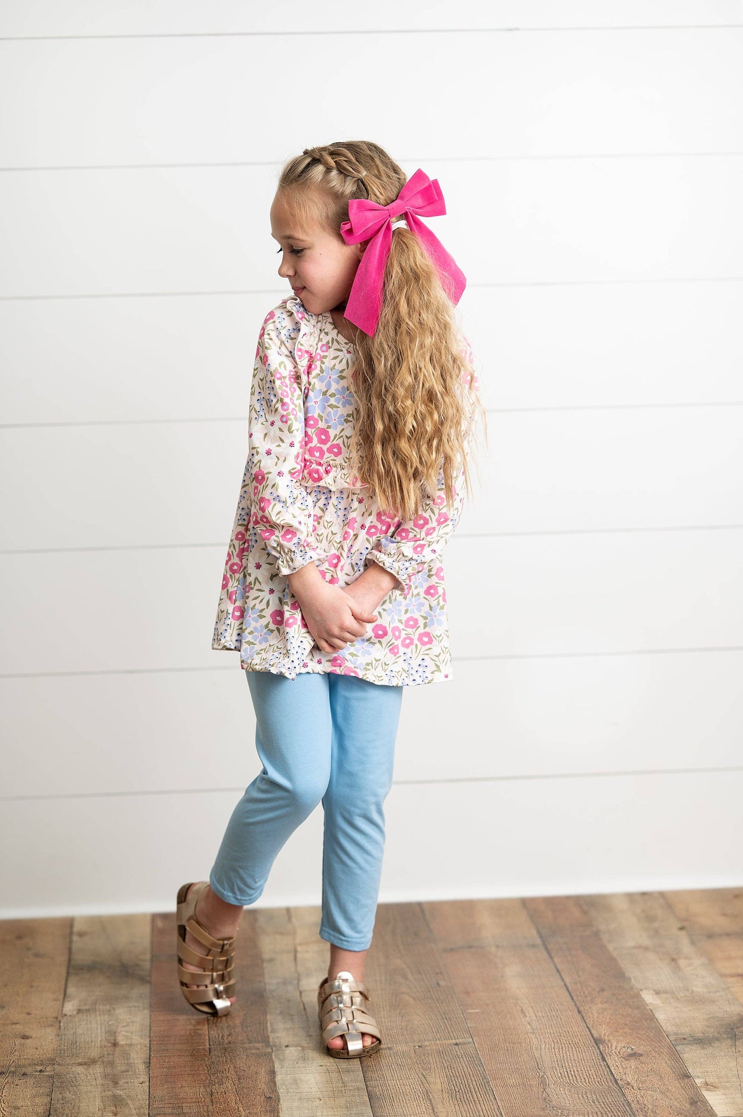 Pink Floral Periwinkle Pant Set