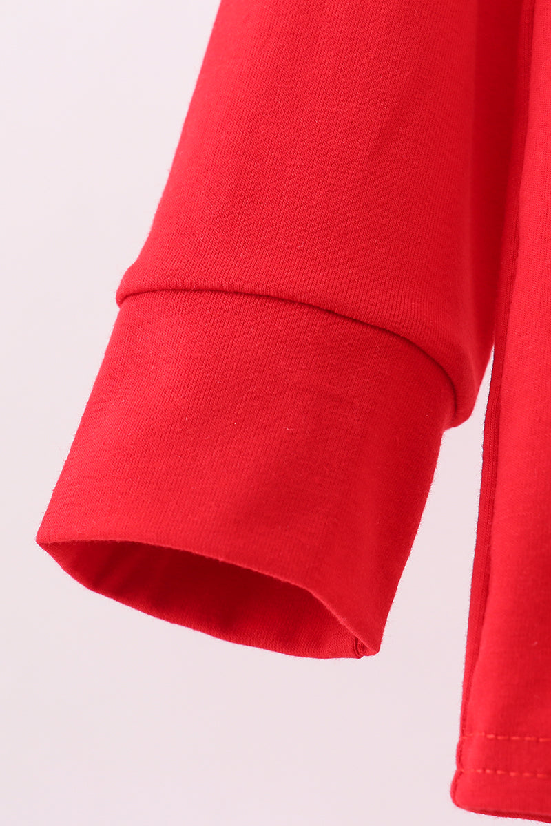 Red christmas tree reindeer top