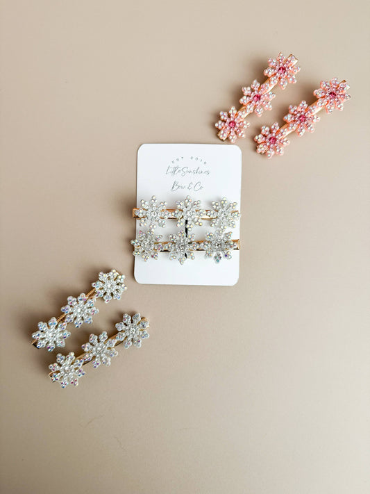 Snowflake Christmas Hair Clips