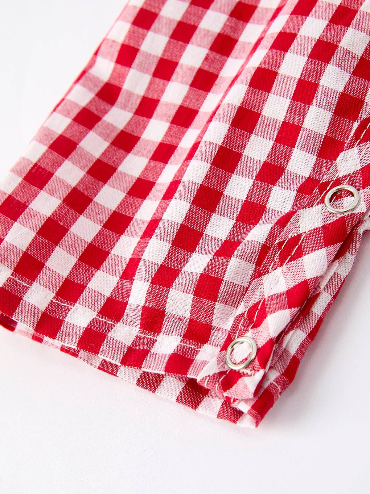 Christmas Tree Plaid Boy Romper