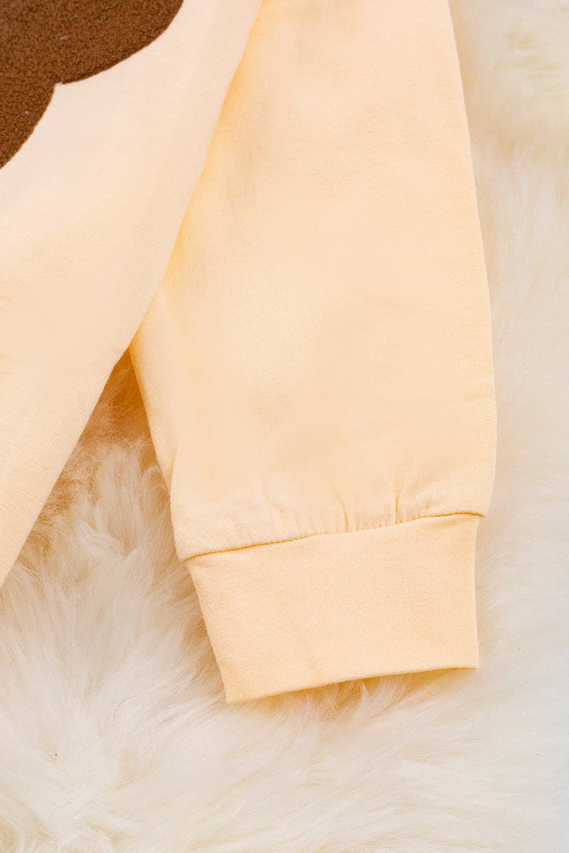 Deer applique Ivory sweatshirt