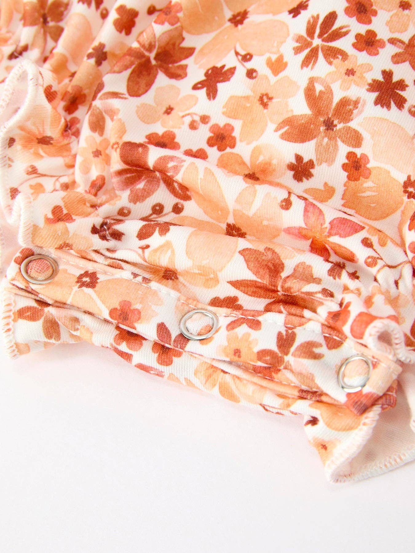 Fall Rust Floral Romper w/ Petal Collar