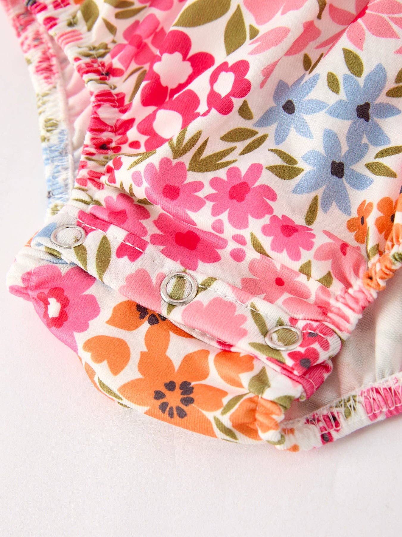 Pumpkin Smock Floral Romper