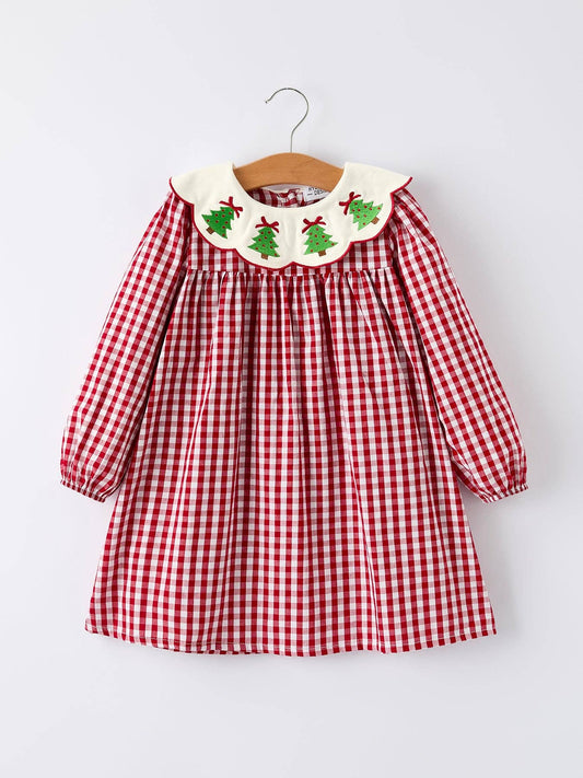 Christmas Tree Plaid Dress