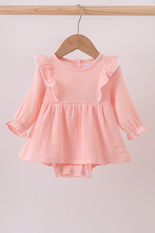 Pink Ruffle Muslin Bubble
