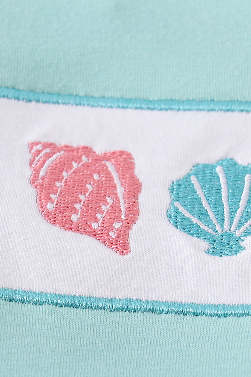 Mint Shell Boy Shorts Set