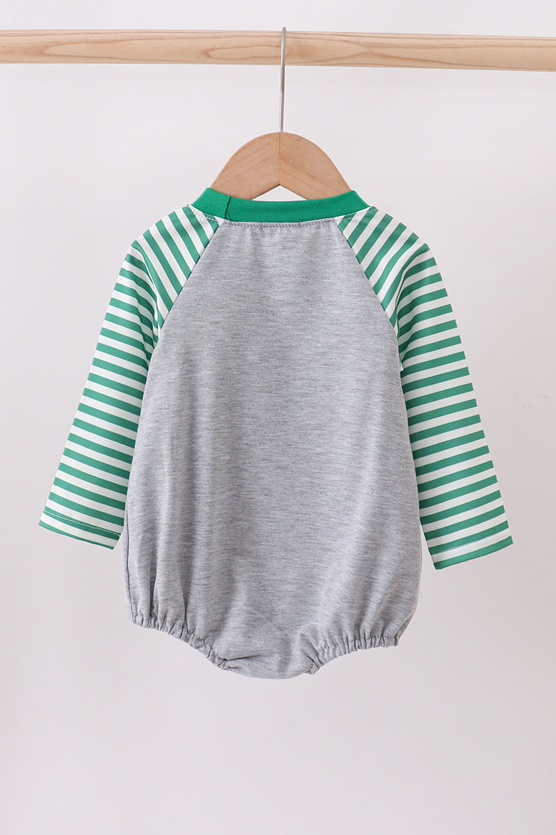 Green Tree Tractor Stripe Bubble