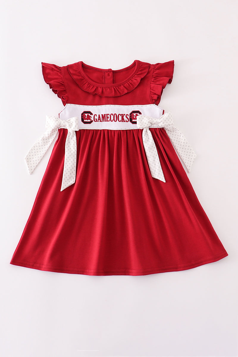South Carolina Gamecocks Embroidery  Ruffle Dress