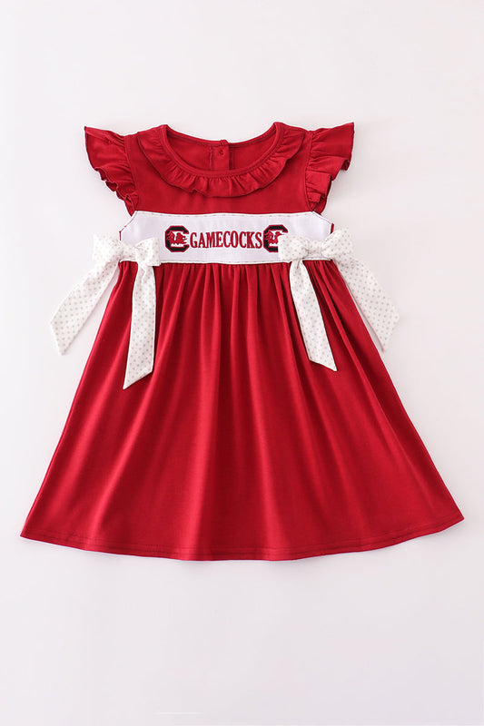 South Carolina Gamecocks Embroidery  Ruffle Dress