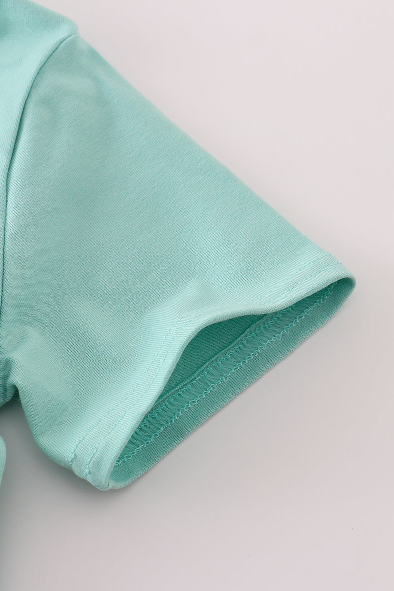 Mint Hunting Puppy Boy Top