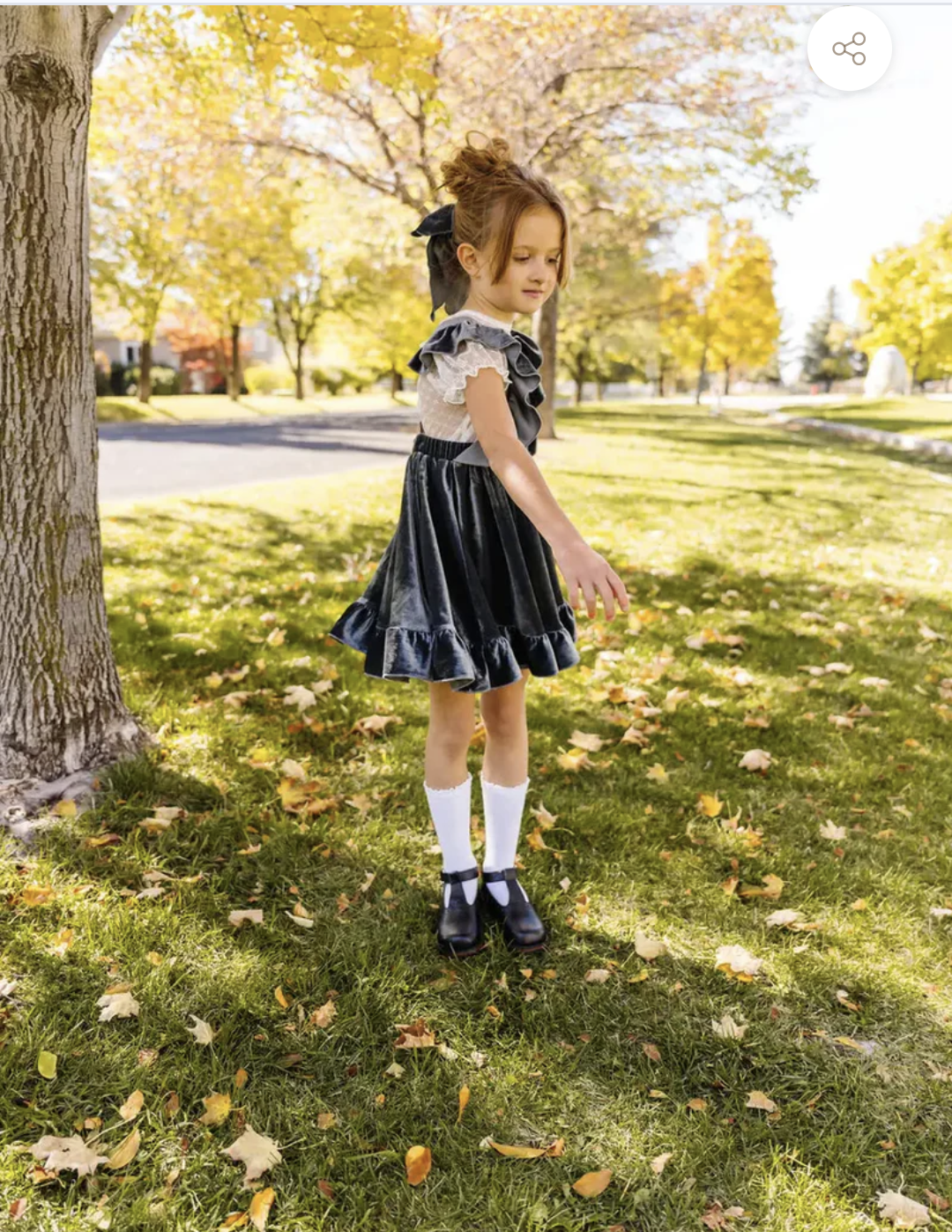 Pinny Dress In Blue Velvet