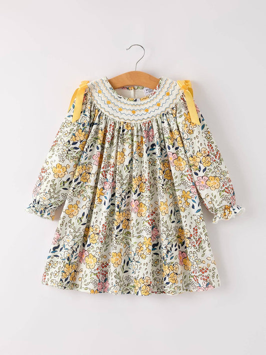 Fall Embroidery Floral Dress