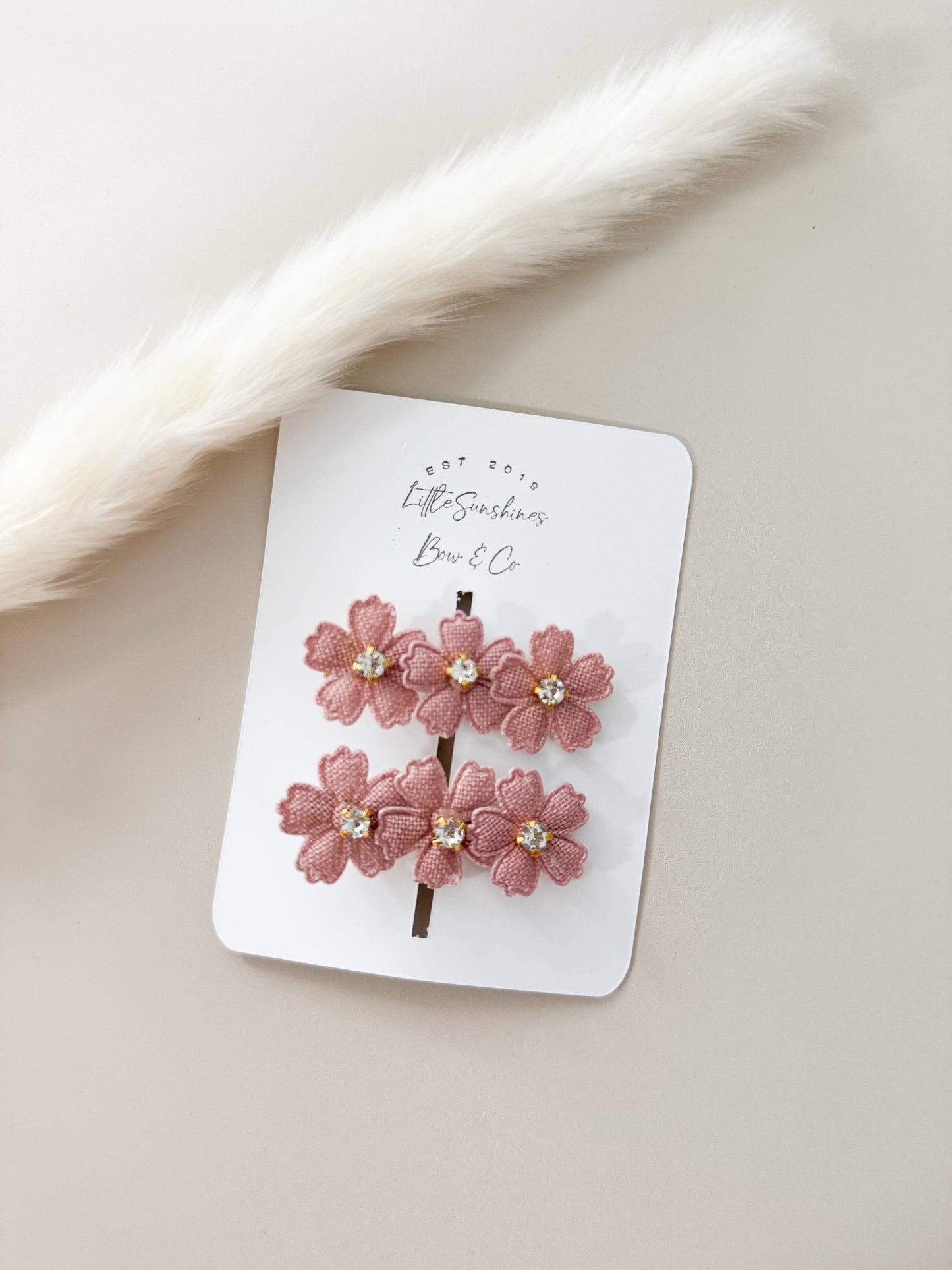 Flower Hair Clips- Set of 2