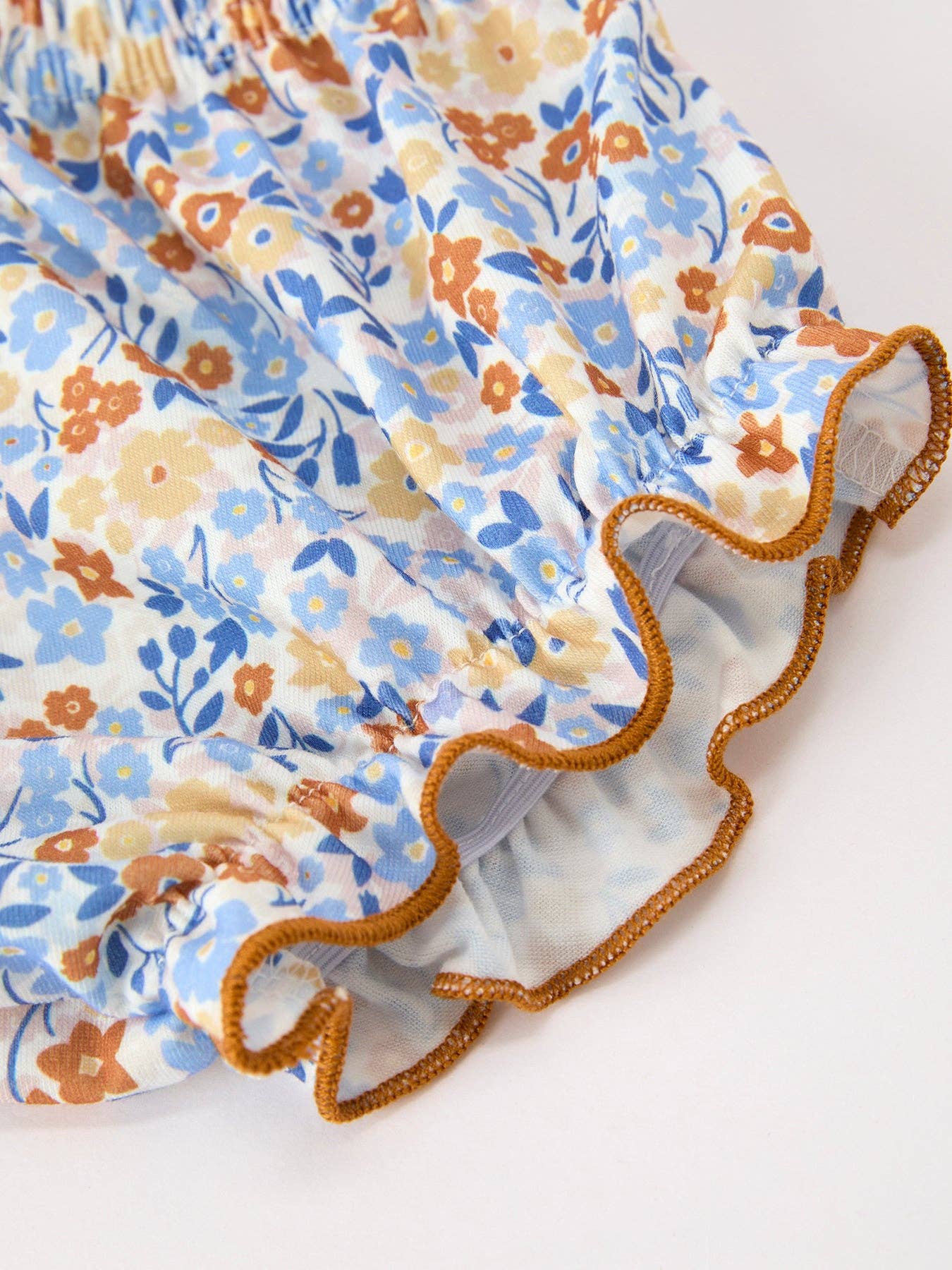 Fall Floral Smocked Bloomer Set