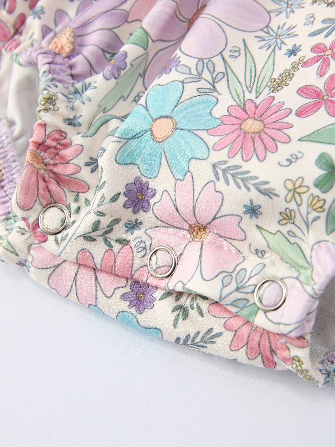 Pink Floral Sleeveless Baby Romper