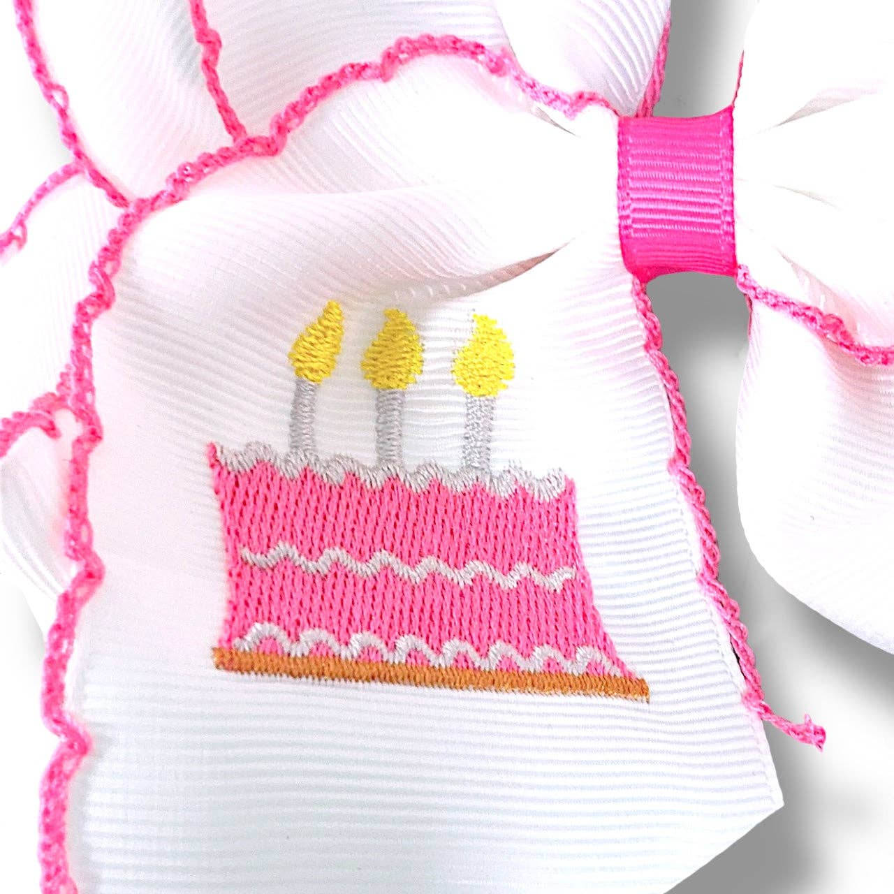 5" Birthday cake hair bow.