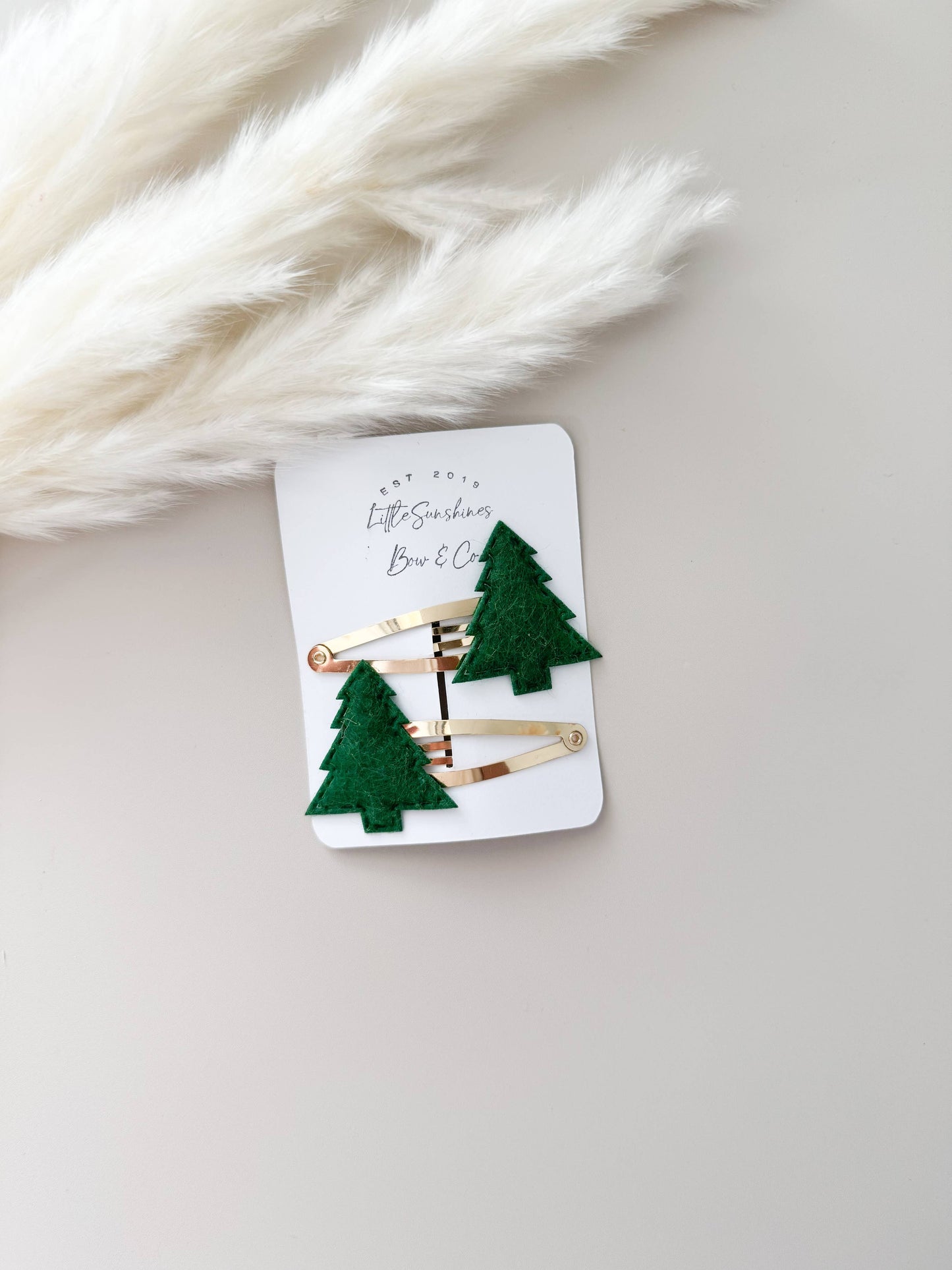 Christmas Tree Hair Clips- Set of 2