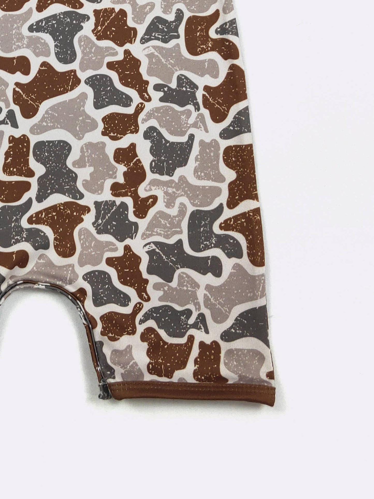 Distressed Camo Boy Romper