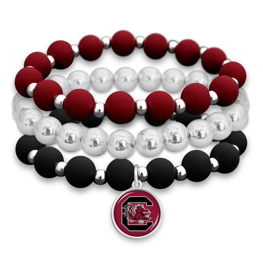 South Carolina Gamecocks Amanda Stack Silicone Bracelet Set