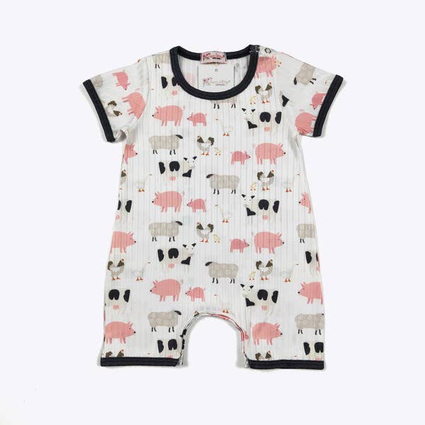 Down on the Farm Summer Boy Romper: