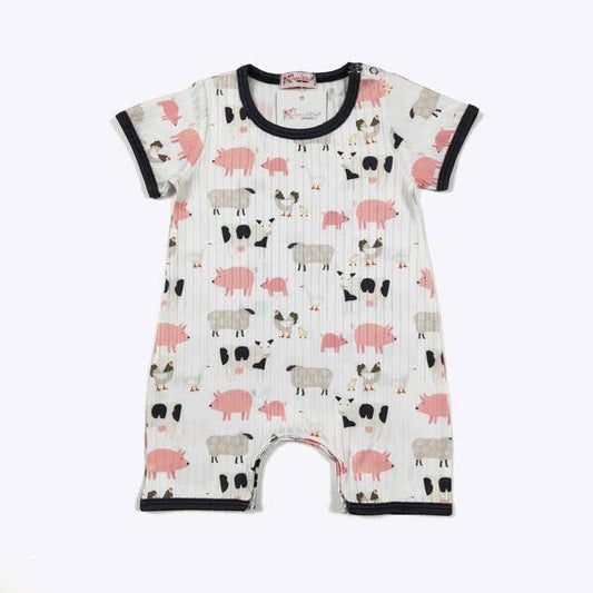 Down on the Farm Summer Boy Romper: