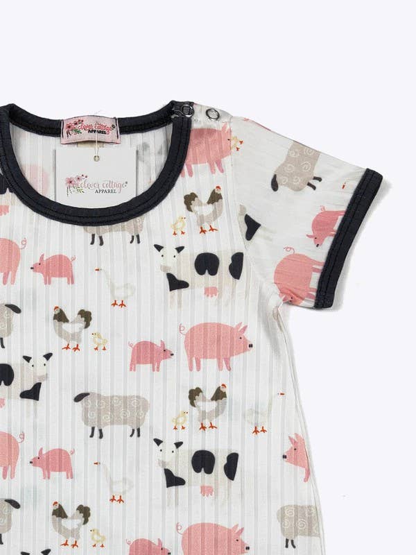 Down on the Farm Summer Boy Romper: