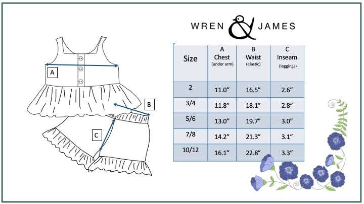 Blue Check Gingham Ruffle Button Spring Short Set