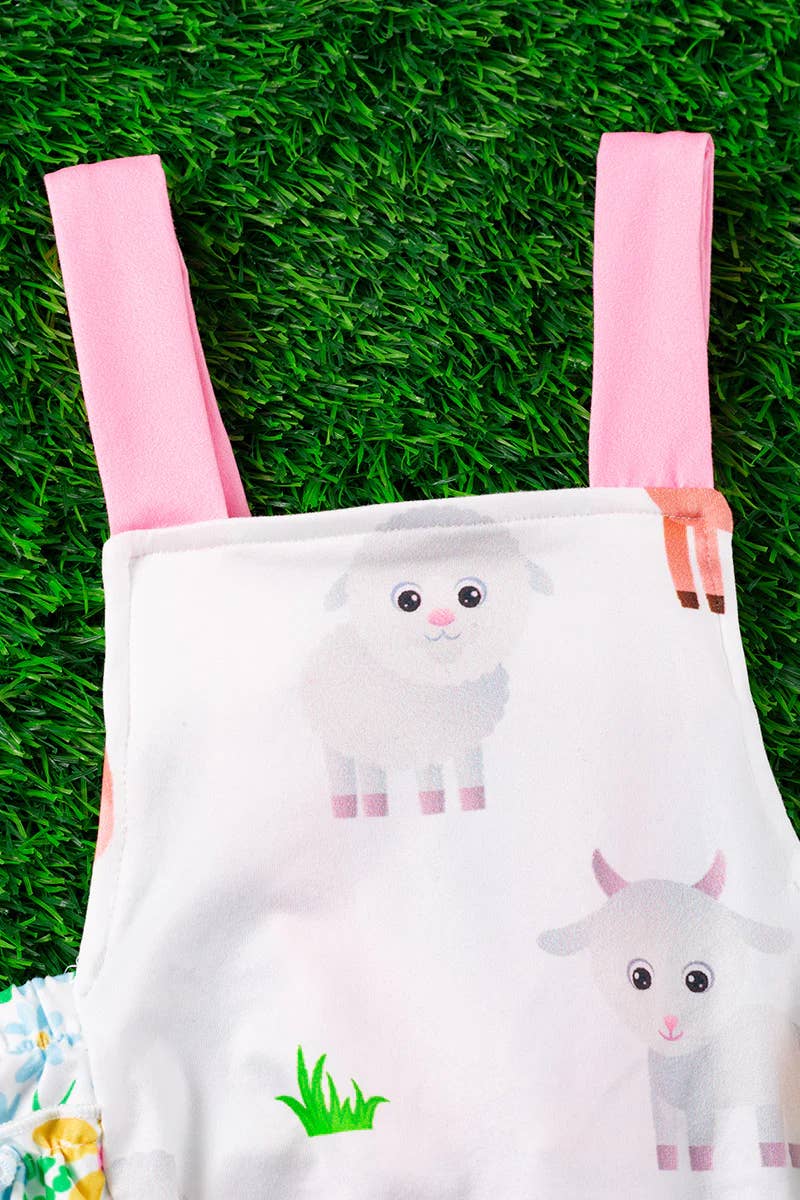 FARM ANIMAL PRINTED BABY ONESIE