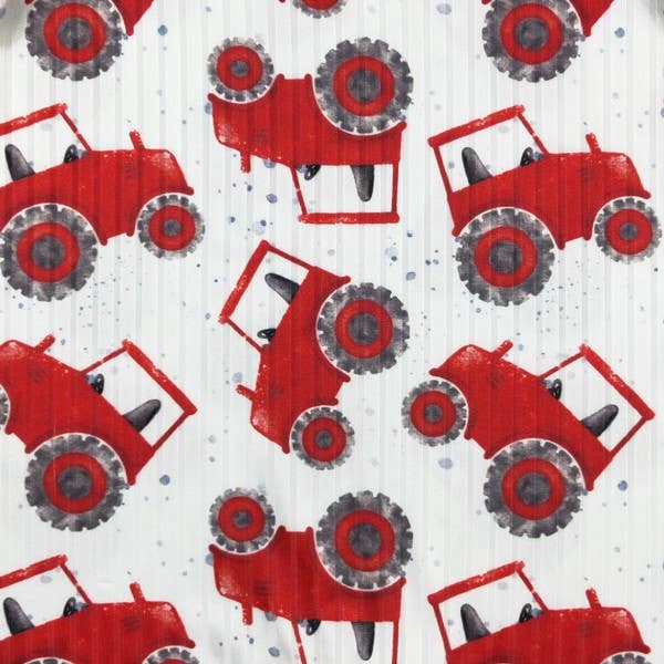 Lil Red Tractor Boy Romper