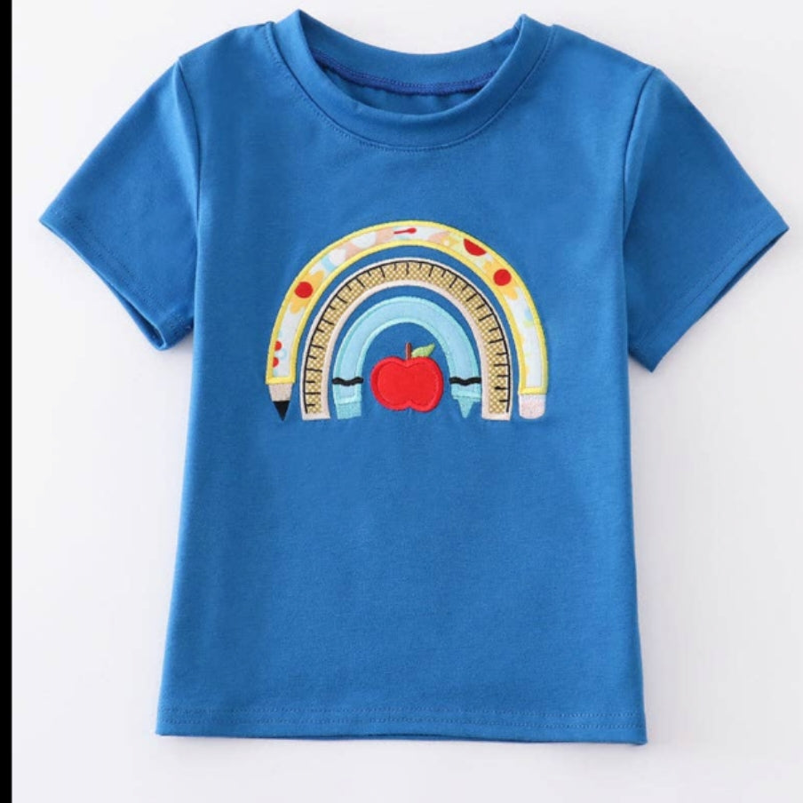 Back To School Pencil Apple Top