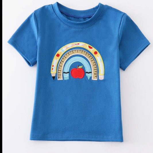 Back To School Pencil Apple Top