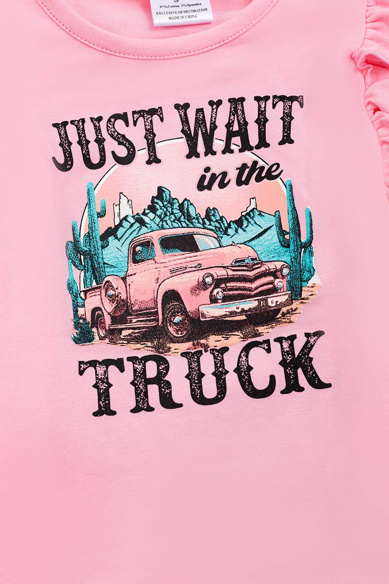 JUST WAIT IN THE TRUCK PINK 2PC SET.