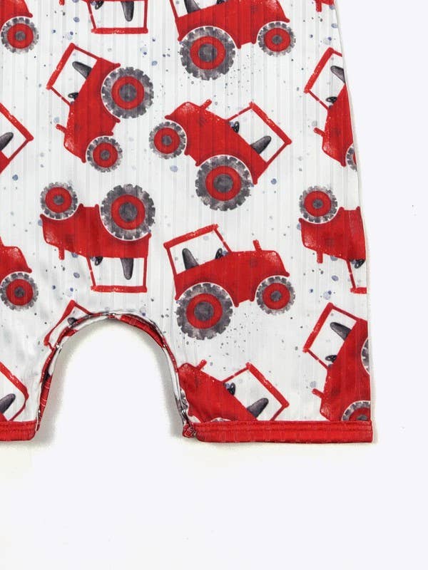 Lil Red Tractor Boy Romper