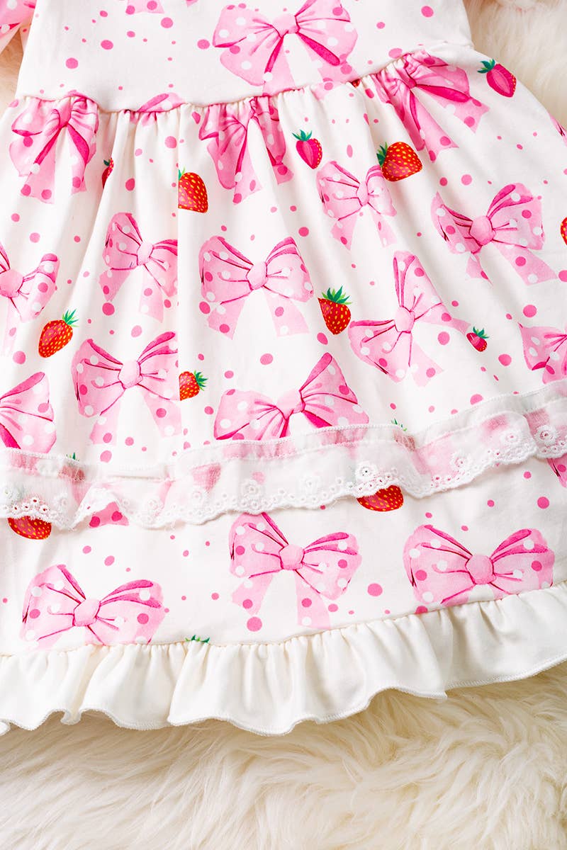 COQUETTE BOW-STRAWBERRY PRINTED DRESS. DRG41008 WEN: 2XL