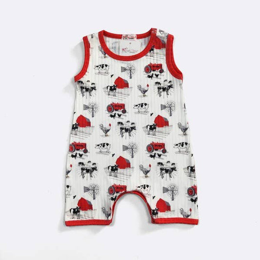 Farm Red Boy Romper
