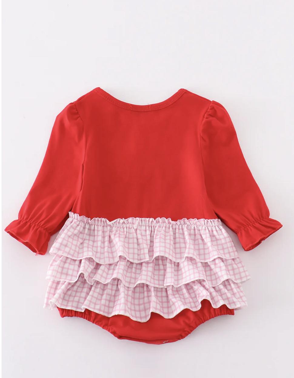 Valentines Day Heart Embroidery Girl Bubble