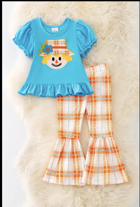 Scarecrow Applique Plaid Set