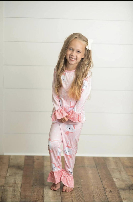 Girls Bunny Lounge Pajamas