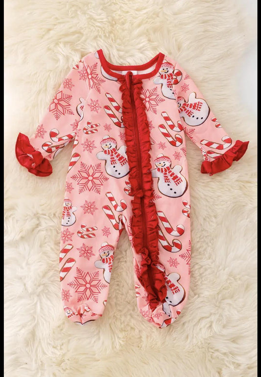 Snowman &Candy Cane Romper