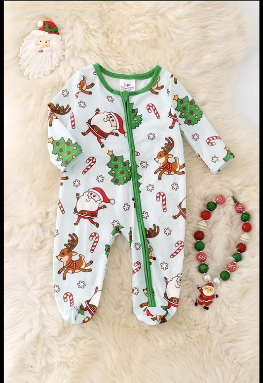 Santa Printed Onesie