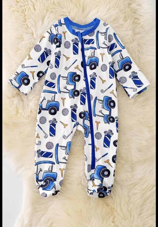 Golf Printed Boys Baby Onesie