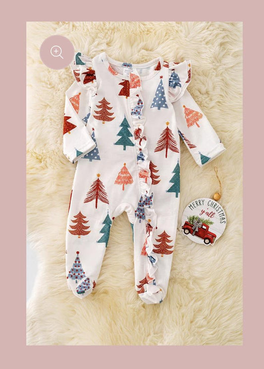 Christmas Tree Printed Onesie