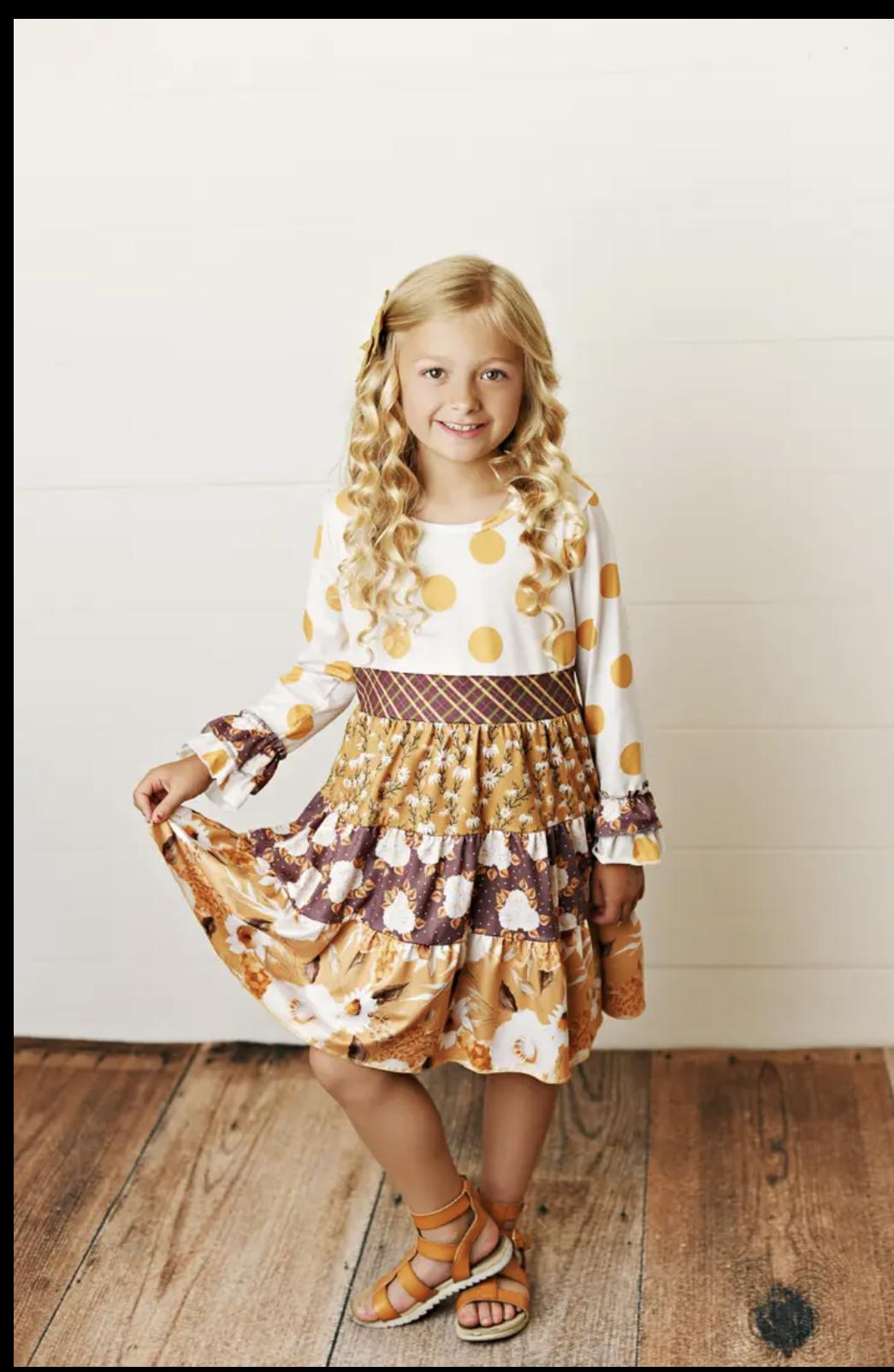 Mustard Polka Dot Dress