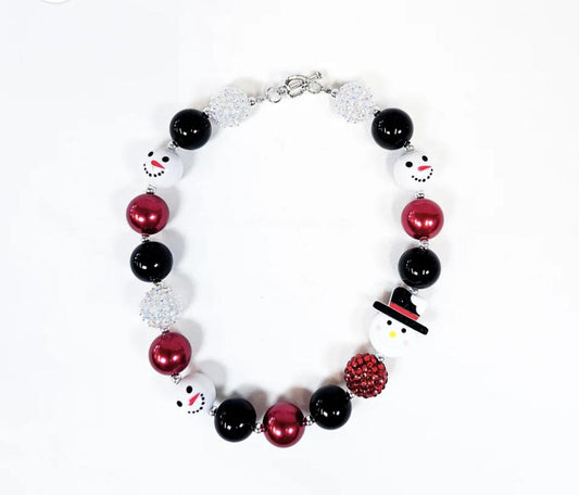 Christmas Snowman Bubble Necklace