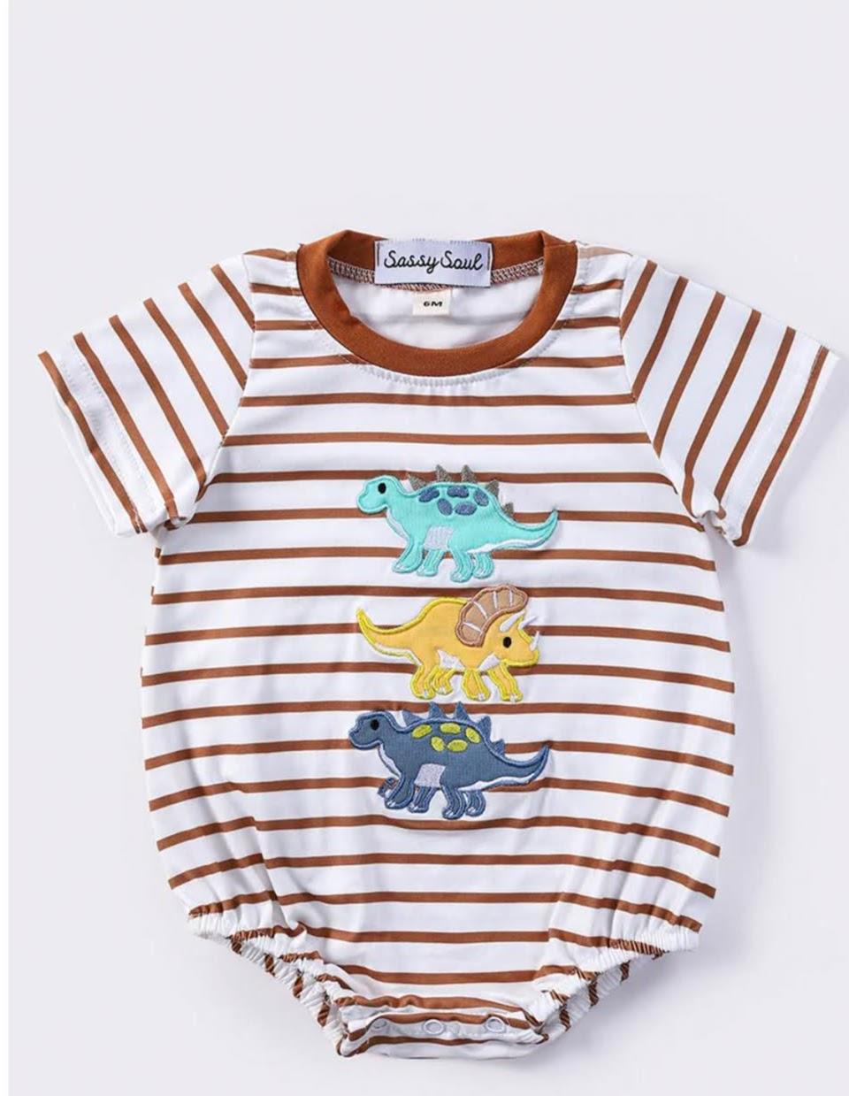 Dinosaur Applique Boy Bubble