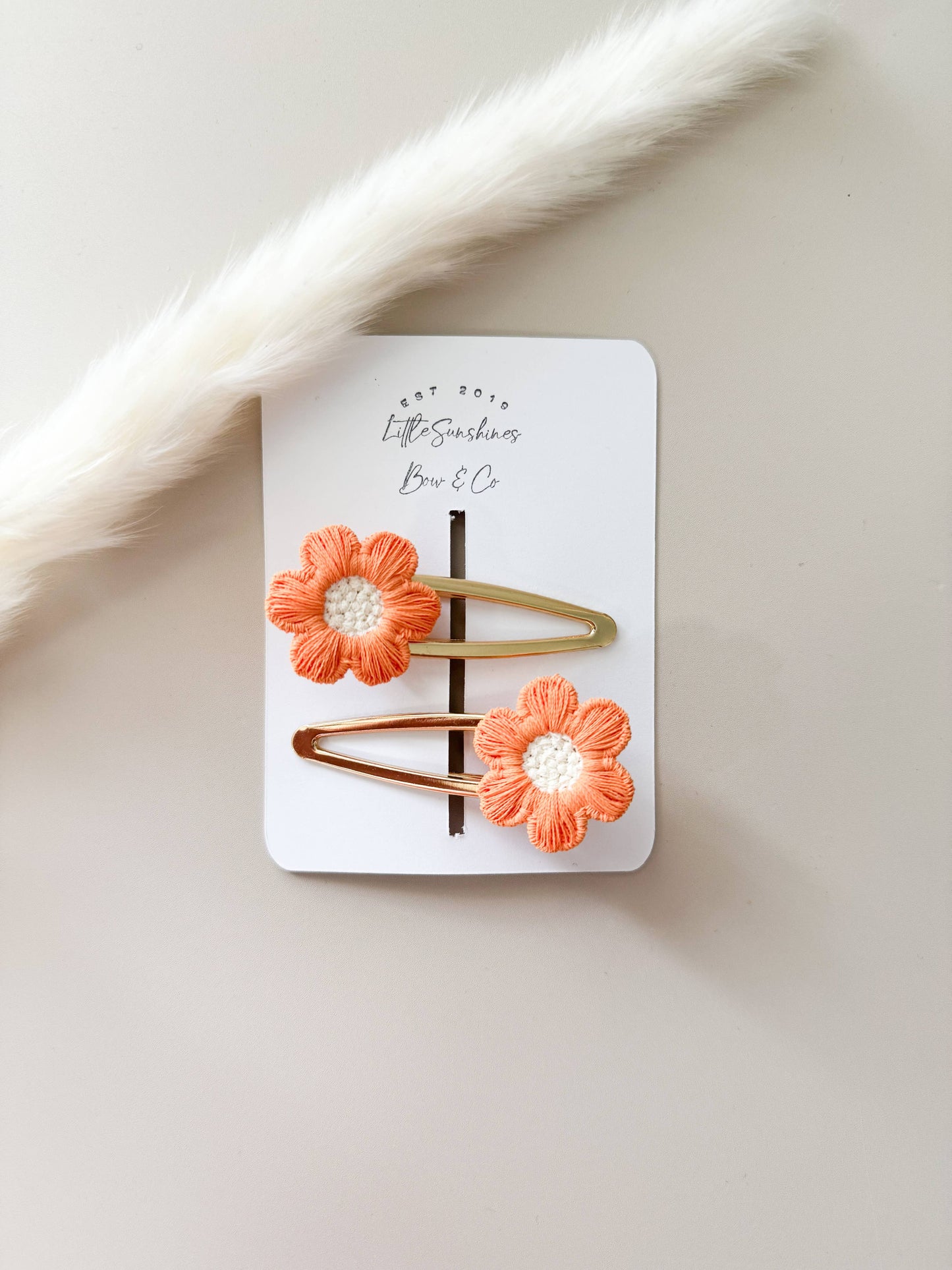 Flower Hair Clips- Set of 2