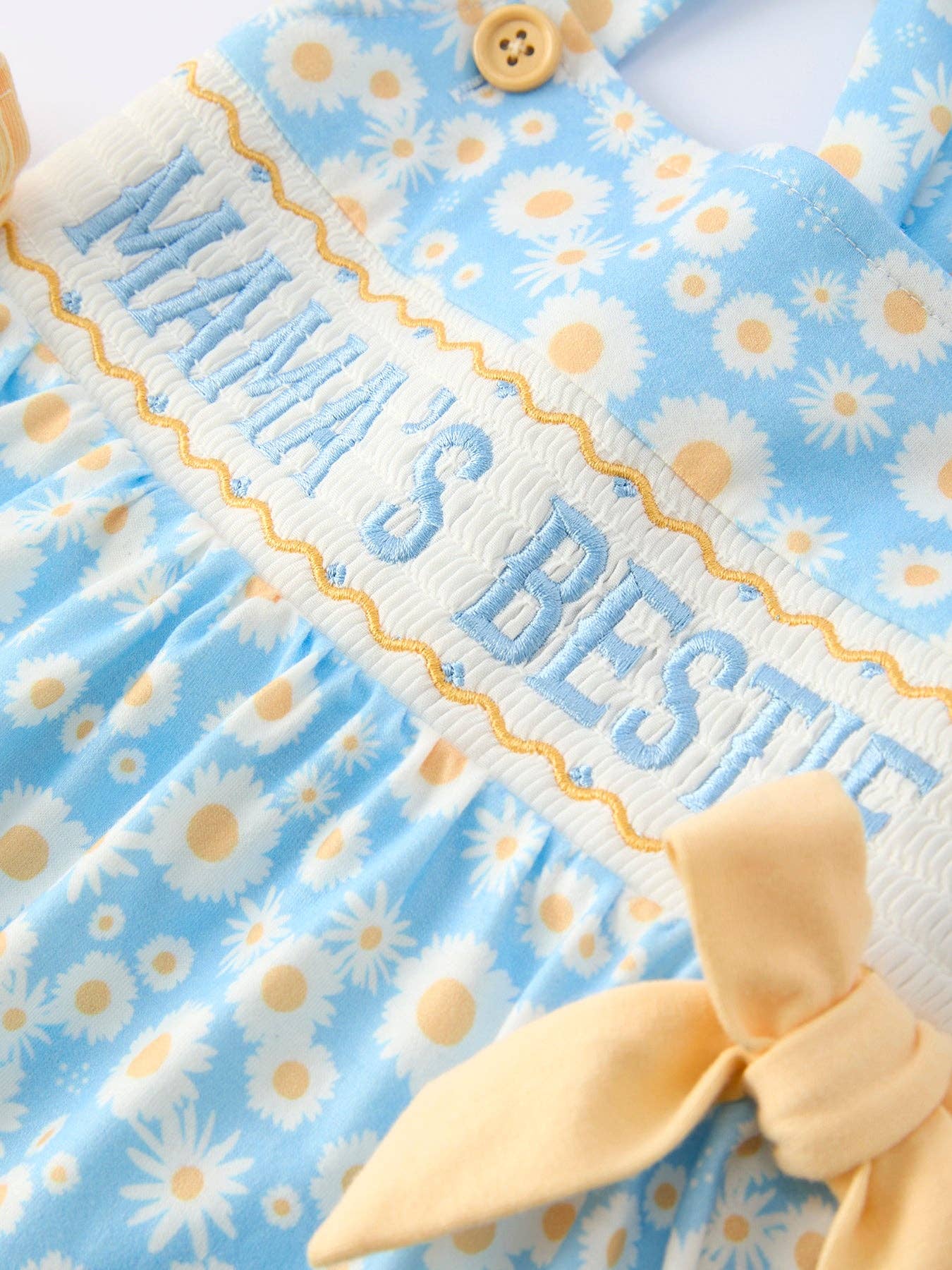 MAMA'S BESTIE Daisy Smocked Ruffle Dress