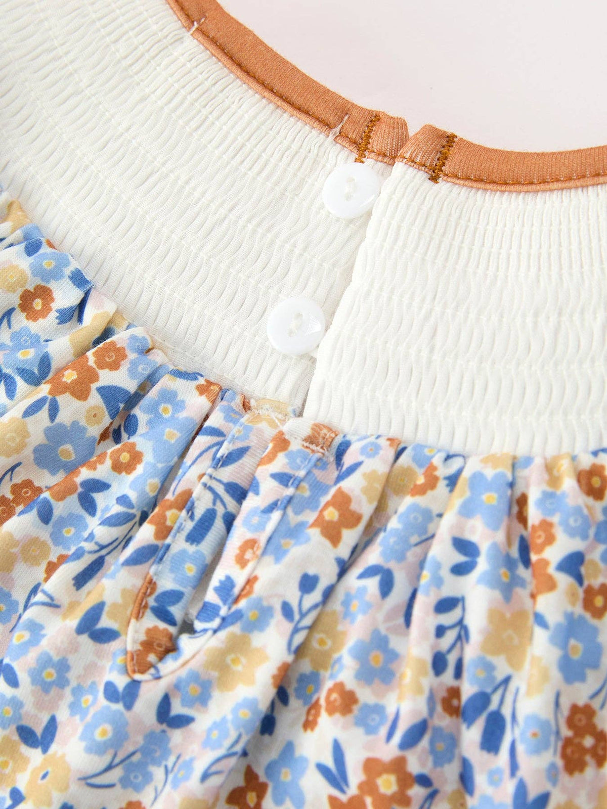 Fall Floral Smocked Dress