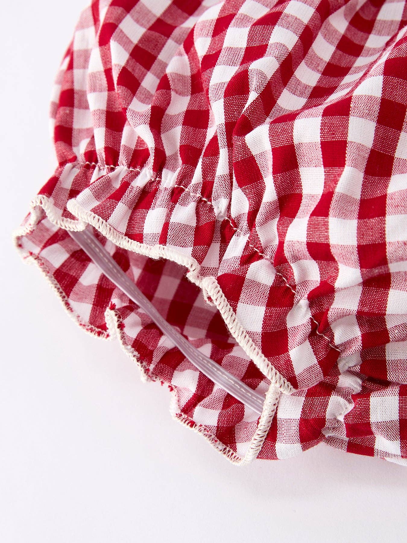 Christmas Tree Gingham Bloomers Set