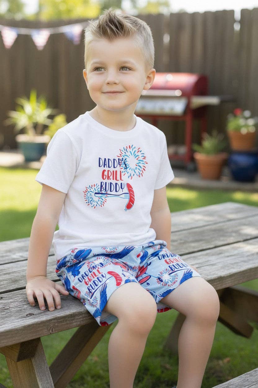 "Daddy's Grill Buddy" T-shirt & shorts.